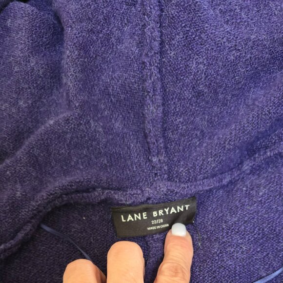 Soft purple knitted cape with hood, wraparound -- Lane Bryant NWOT - Picture 4 of 6